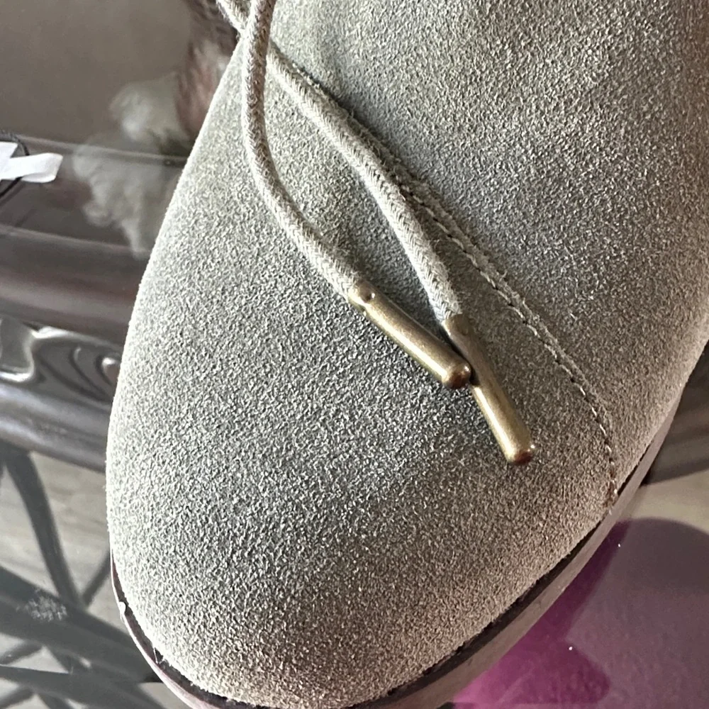 Toms Olive Wedge Ankle Boots - Picture 4 of 8